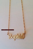 Kids Solid Real 10K Gold Name Plate (single plate) with free chain/ Personalized, High Polished